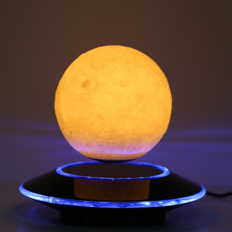Magnetschwebender 3D-Druck Schwebende Mondlampe LED Nachtlicht Geschenk Kreatives Zuhause Licht - US-Stecker-3