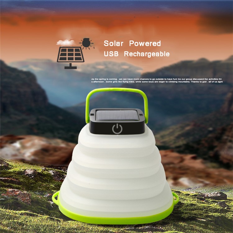 Zusammenklappbares Solarlicht Tragbares Outdoor-USB-wiederaufladbares Campinglicht-2