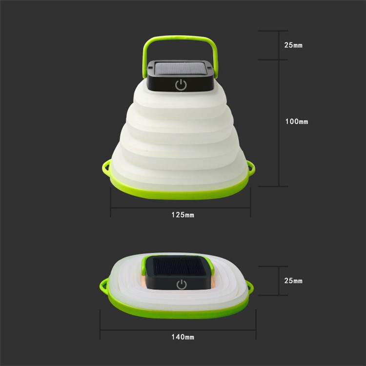 Zusammenklappbares Solarlicht Tragbares Outdoor-USB-wiederaufladbares Campinglicht-3