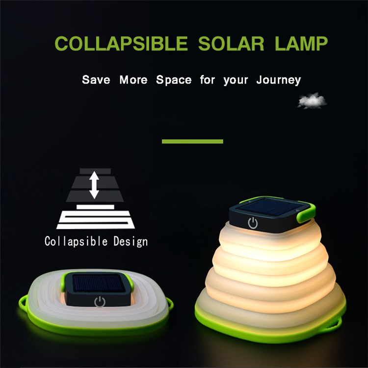 Zusammenklappbares Solarlicht Tragbares Outdoor-USB-wiederaufladbares Campinglicht-5