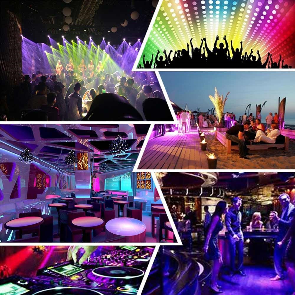 YOUOKLIGHT 7 Moules Lumineux LED RGB Tournant DJ Disco Party Ball - Prise Européenne-12