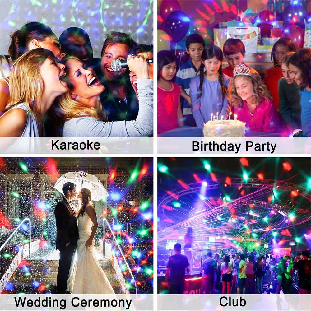 YOUOKLIGHT 7 Moules Lumineux LED RGB Tournant DJ Disco Party Ball - Prise Européenne-13