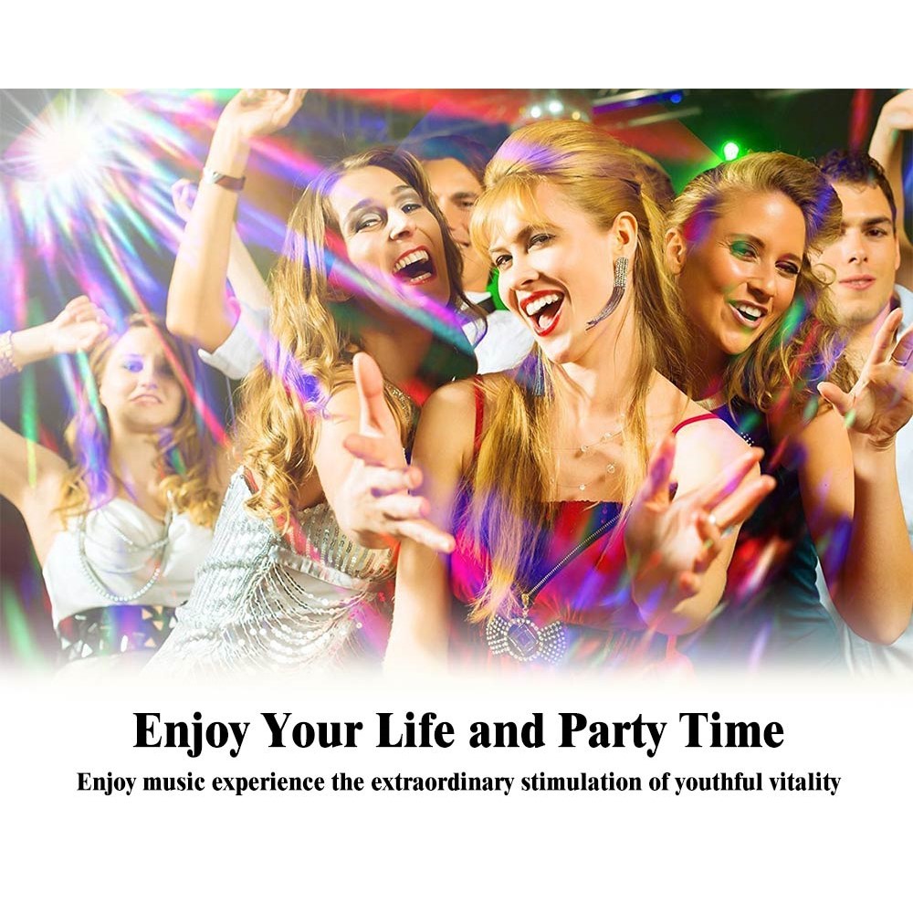 YOUOKLIGHT 7 Moules Lumineux LED RGB Tournant DJ Disco Party Ball - Prise Européenne-14