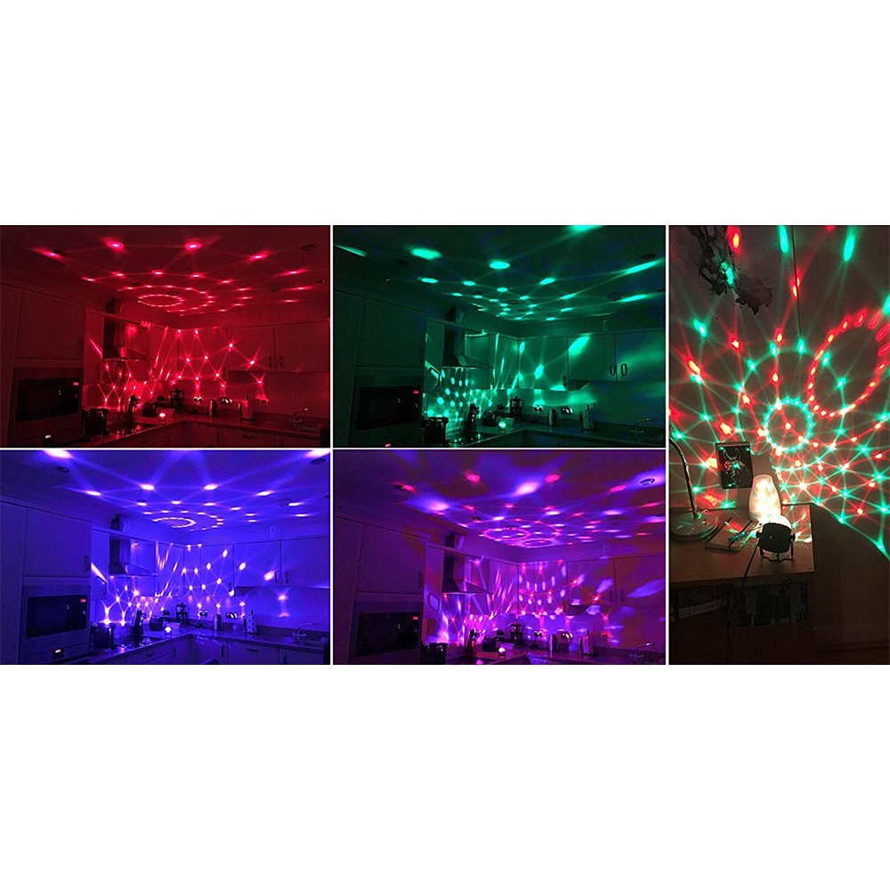 YOUOKLIGHT 7 Moules Lumineux LED RGB Tournant DJ Disco Party Ball - Prise Européenne-15