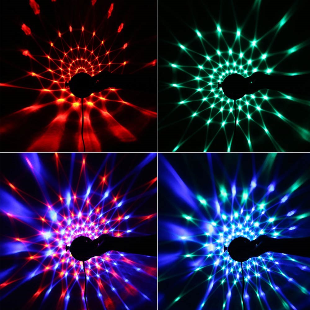 YOUOKLIGHT 7 Moules Lumineux LED RGB Tournant DJ Disco Party Ball - Prise Européenne-3