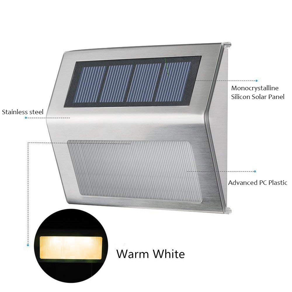 2pcs / Set YOUOKLIGHT YK6411 Blanc Chaud LED Lumière Solaire Escaliers-3