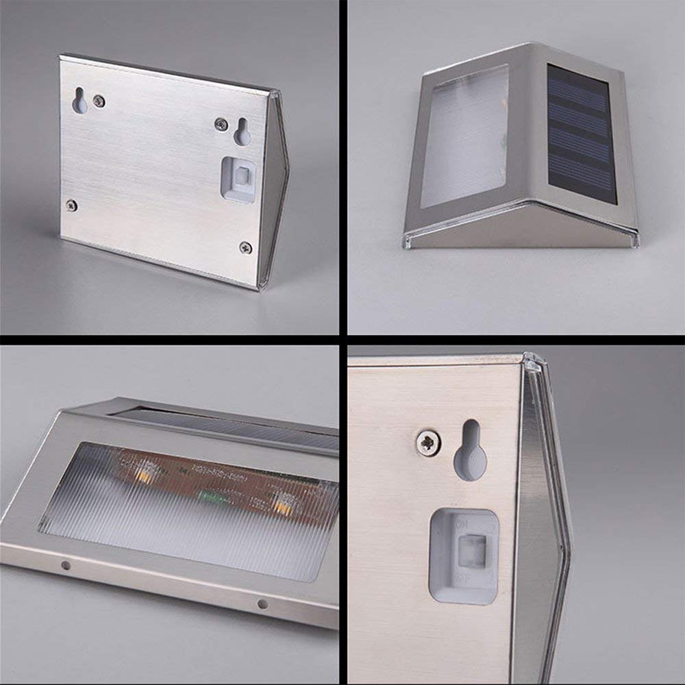 2pcs / Set YOUOKLIGHT YK6411 Blanc Chaud LED Lumière Solaire Escaliers-8