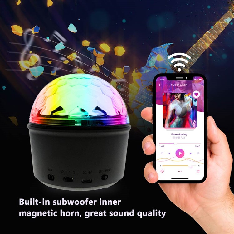 YOUOKLIGHT K23279 Bluetooth Play Music 9-Color LED Magic Ball Stage Light-11