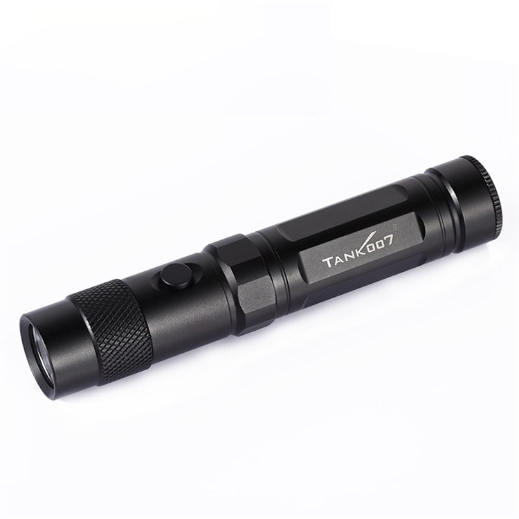 TANK007 M30 LED Flashlight 300LM Tail Magnet Portable Camping Torch for Working Repair - Black