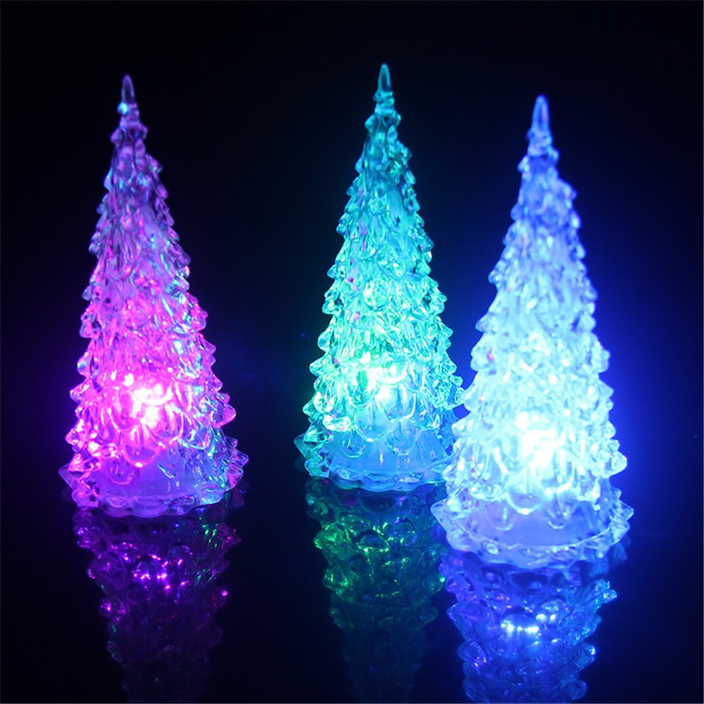 Acrylic Christmas LED Colorful Crystal Flash Night Light-1