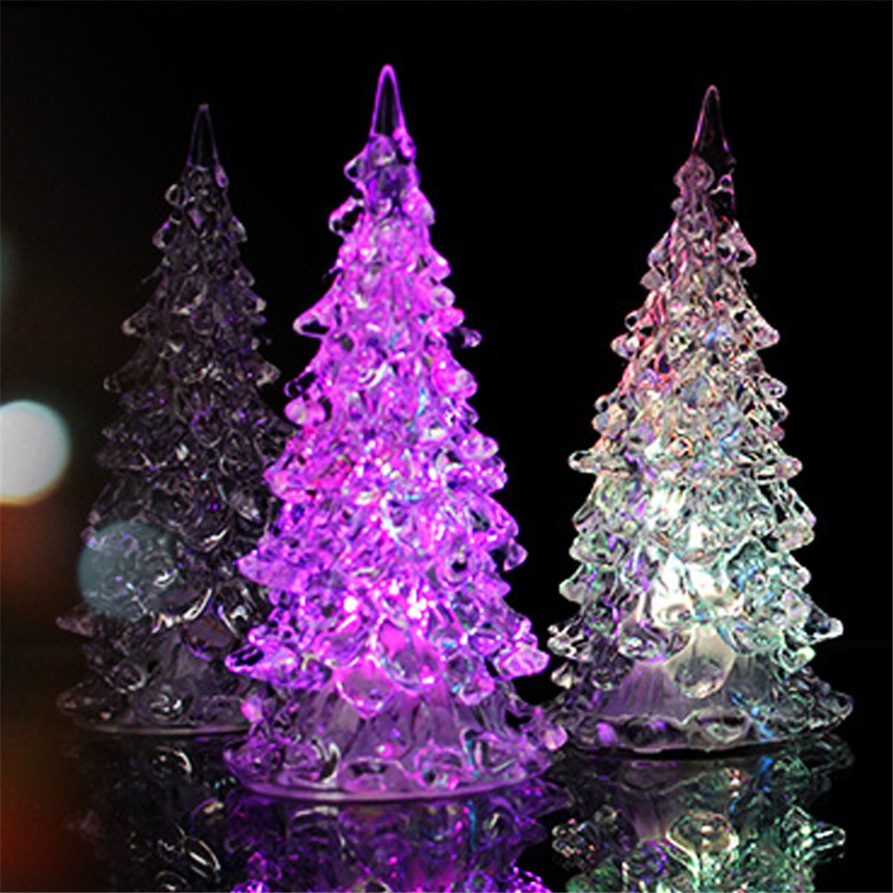 Acrylic Christmas LED Colorful Crystal Flash Night Light-6