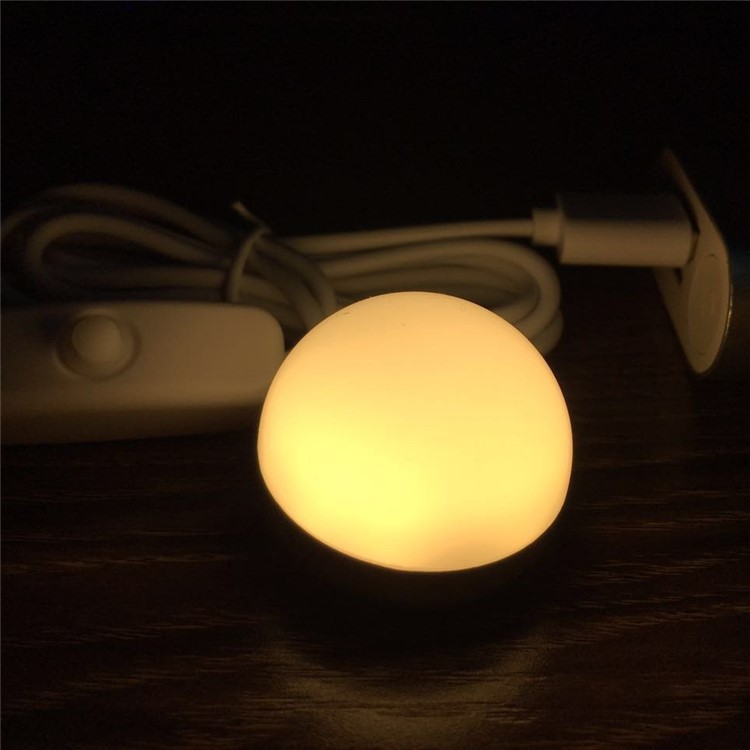 2W Mini USB LED Desk Light Night Lamp with Powerful Magnetic Adsorption - Warm White-1