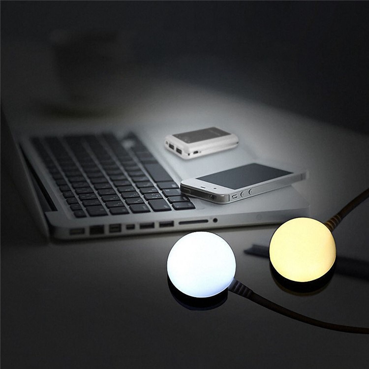 2W Mini USB LED Desk Light Night Lamp with Powerful Magnetic Adsorption - Warm White-5