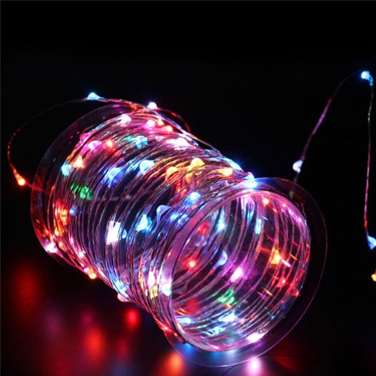 10M 100-LED de quatro cores Dimmable luzes LED String Luzes de cobre do fio com controle remoto IR - US Plug-2