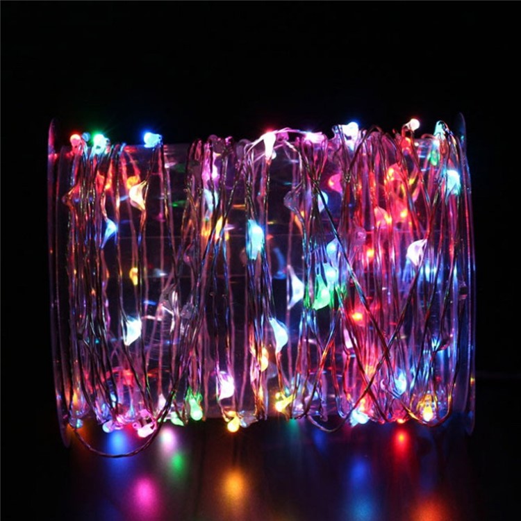 10M 100-LED de quatro cores Dimmable luzes LED String Luzes de cobre do fio com controle remoto IR - US Plug-3