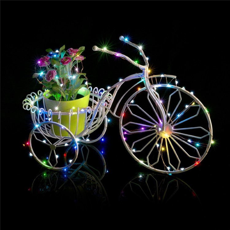 10M 100-LED de quatro cores Dimmable luzes LED String Luzes de cobre do fio com controle remoto IR - US Plug-6