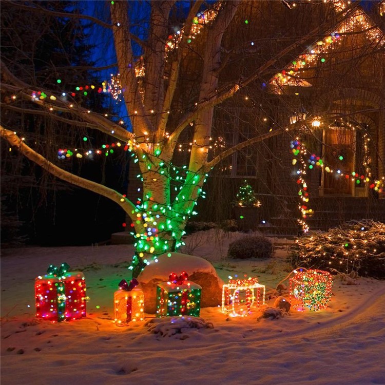 10M 100-LED de quatro cores Dimmable luzes LED String Luzes de cobre do fio com controle remoto IR - US Plug-7