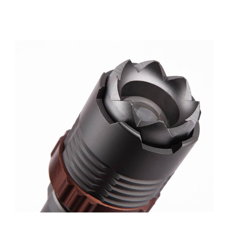 Adjustable Focus CREE XM-L T6 2000 Lumens LED Light Flashlight Torch Lantern - Grey-11