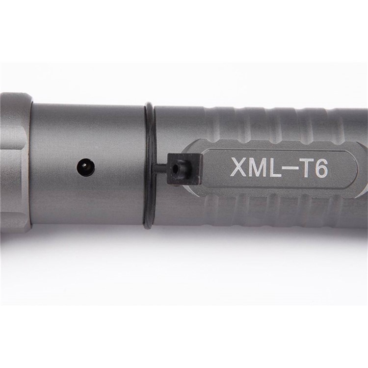 Adjustable Focus CREE XM-L T6 2000 Lumens LED Light Flashlight Torch Lantern - Grey-5