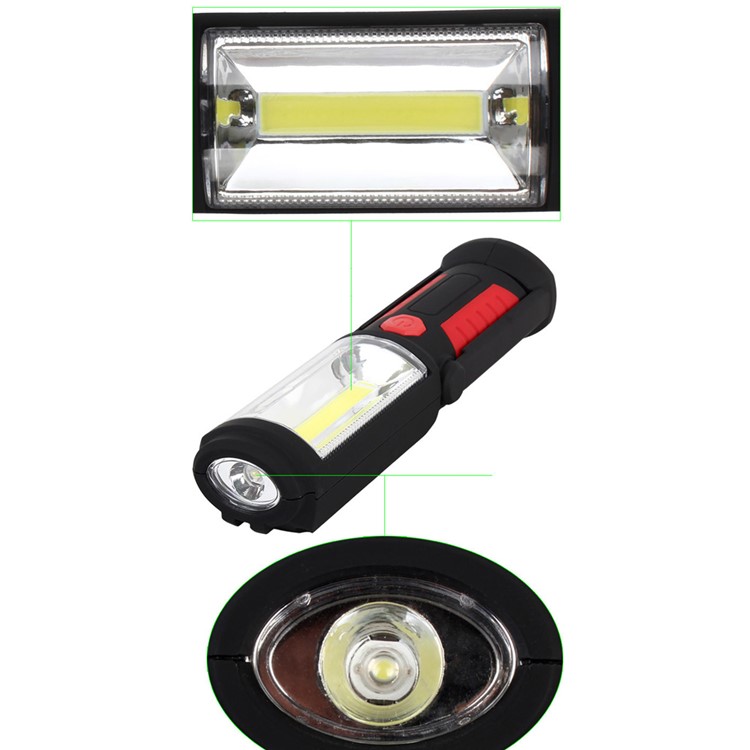2Pcs COB LED Magnetic Stand Hook Car Inspection Work Lights Outdoor Flashlights-3
