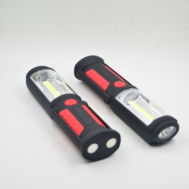 2Pcs COB LED Magnetic Stand Hook Car Inspection Work Lights Outdoor Flashlights-6