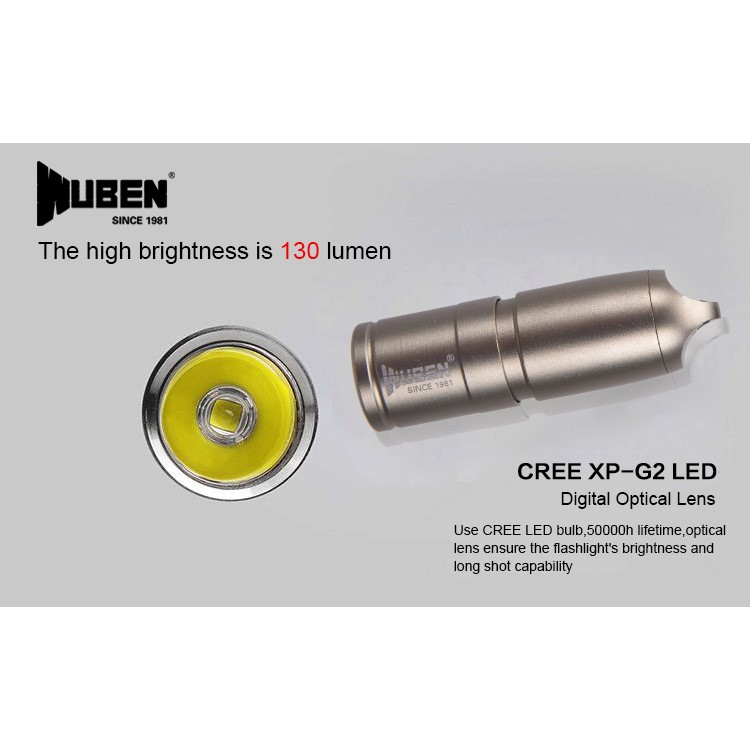 WUBEN G344 Necklace Design Mini Flashlight Rechargeable Waterproof Torch - Desert Yellow-2