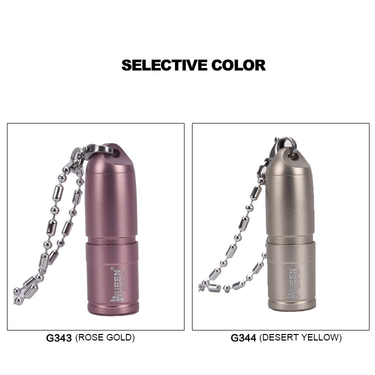 WUBEN G344 Necklace Design Mini Flashlight Rechargeable Waterproof Torch - Desert Yellow-6