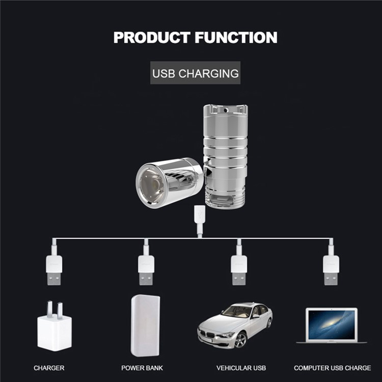 WUBEN G339 Mini Stainless Steel Rechargeable LED Necklace Flashlight-7