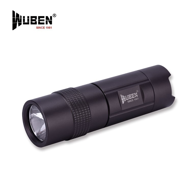 WUBEN E347 Mini Schlüsselanhänger Taschenlampe Wasserdichte Taschenlampe USB wiederaufladbar - Schwarz-2