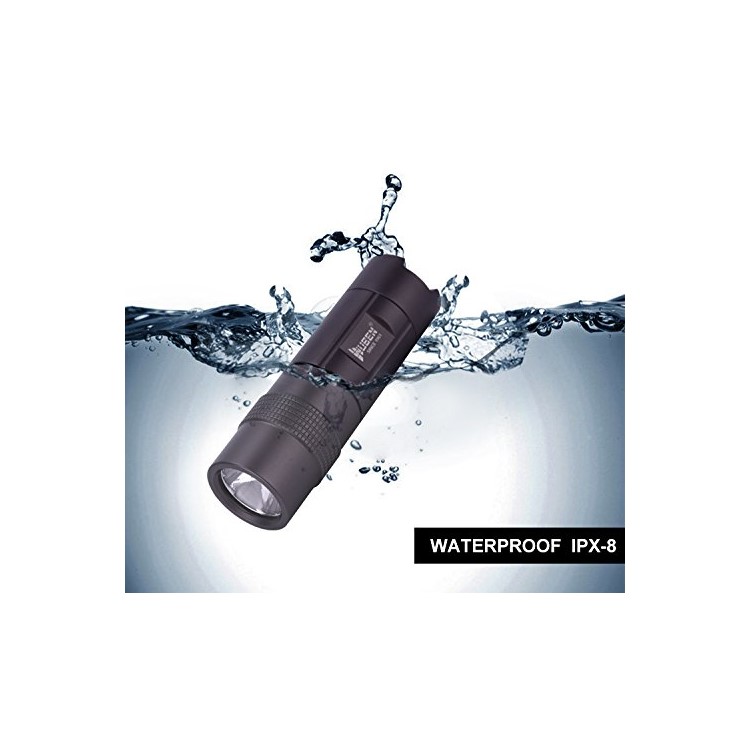 WUBEN E349 Mini Schlüsselanhänger Wiederaufladbare USB LED Fokus Wasserdichte Taschenlampe - Schwarz (ce / Fcc)-3