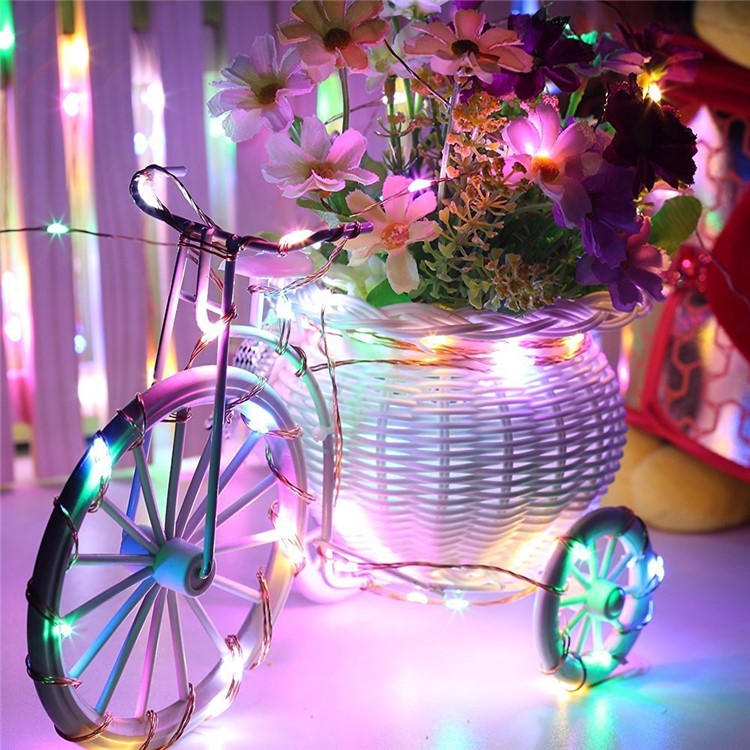 Dimmable 7-color LED String Lights 100-LED 10m with Remote Controller - US Plug-14