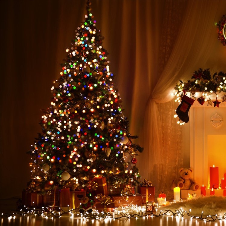 Dimmable 7-color LED String Lights 100-LED 10m with Remote Controller - US Plug-17