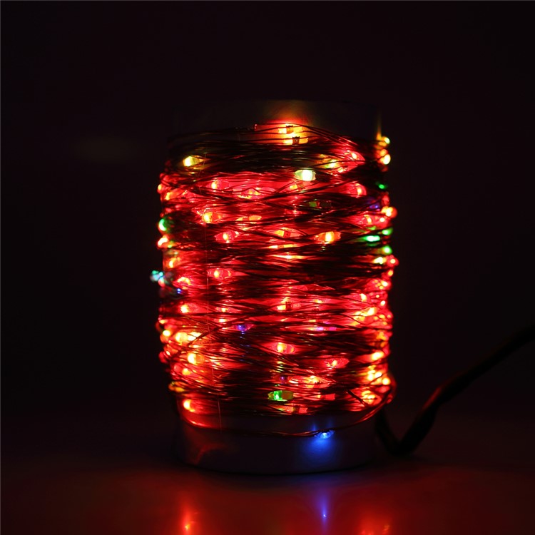 Dimmable 7-color LED String Lights 100-LED 10m with Remote Controller - US Plug-19