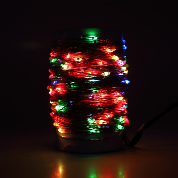 Dimmable 7-color LED String Lights 100-LED 10m with Remote Controller - US Plug-22