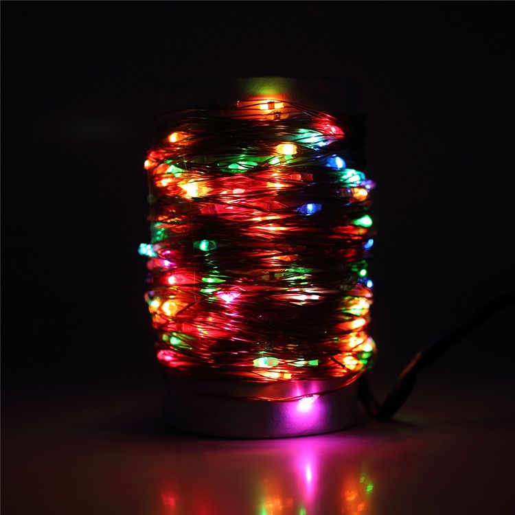 Dimmable 7-color LED String Lights 100-LED 10m with Remote Controller - US Plug-23