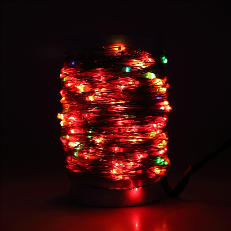 Dimmable 7-color LED String Lights 100-LED 10m with Remote Controller - US Plug-25