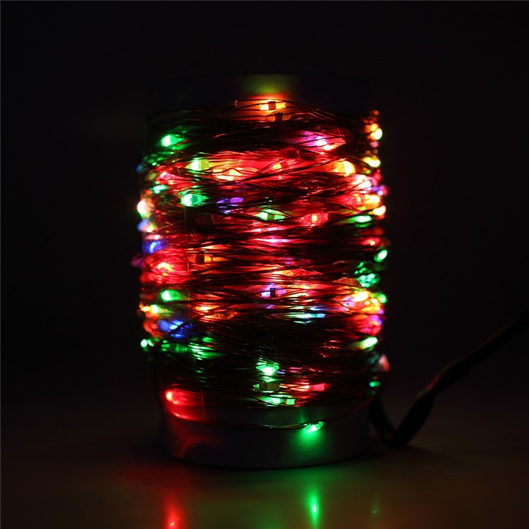 Dimmable 7-color LED String Lights 100-LED 10m with Remote Controller - US Plug-27