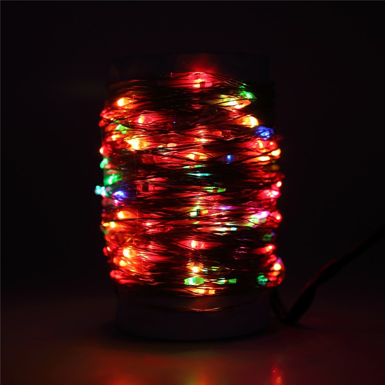 Dimmable 7-color LED String Lights 100-LED 10m with Remote Controller - US Plug-28
