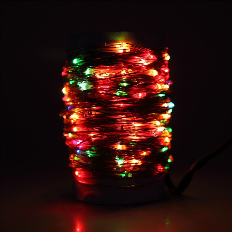 Dimmable 7-color LED String Lights 100-LED 10m with Remote Controller - US Plug-29