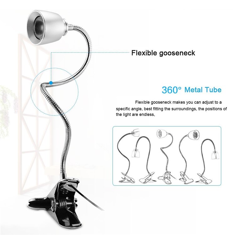 Anpress Dimmable Eye-Care LED Desk Lamp Energy Efficient Table Lamp with Flexible Gooseneck-3