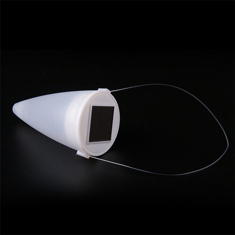 2Pcs SUNOTING Solar Powered Cone Hanging Light Lawn Table Lamp Christmas Decoration - White-4