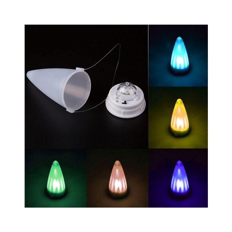 4Pcs SUNOTING Solar LED Cone Tree Hanging Lamp Pathway Lawn LED Patio Light - Multi-color-2