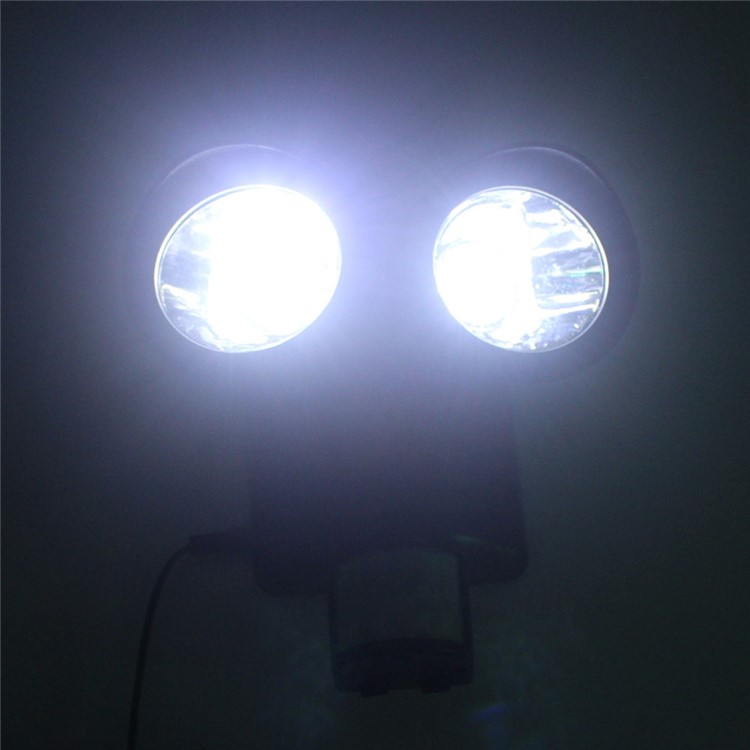 Dual Head 22 LED Solar Powered Motion Sensor PIR Security Light A56 - Black-16