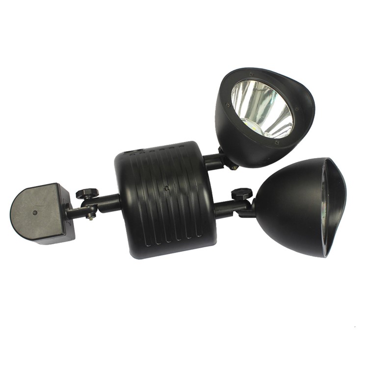 Dual Head 22 LED Solar Powered Motion Sensor PIR Security Light A56 - Black-7