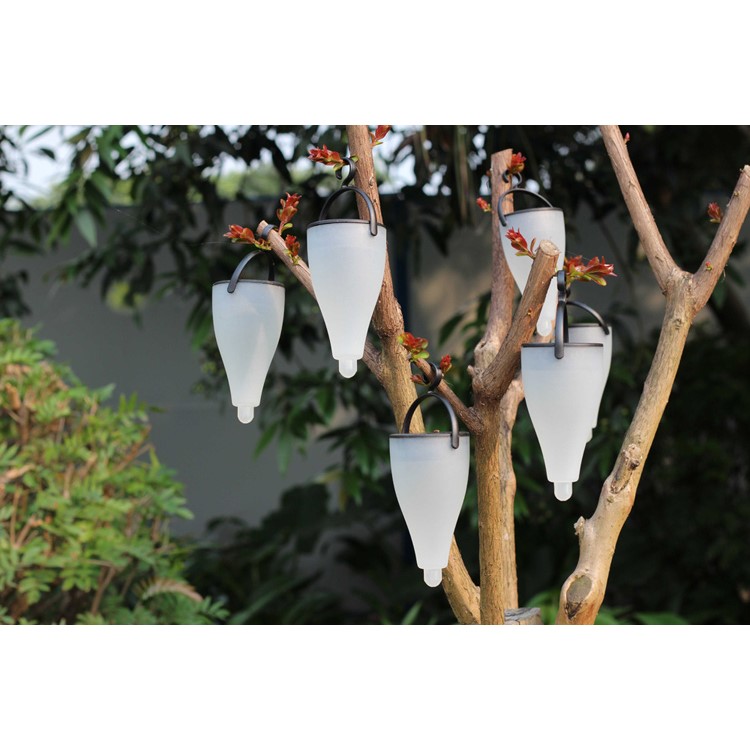 JINDIAN 6Pcs/Set Solar Powered Multi-purpose RGBW LED Lawn Light - Black-10