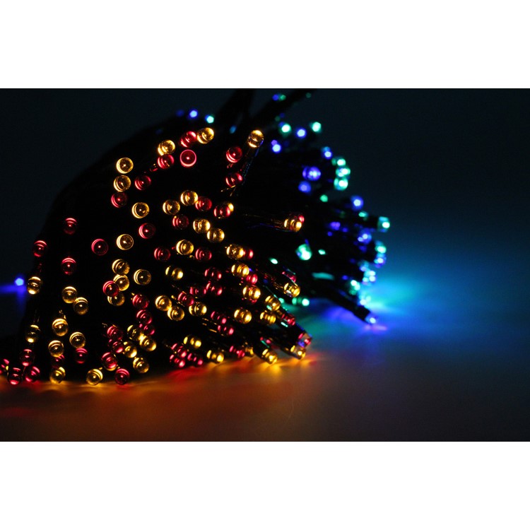 12M 100-LED String Lights Solar Lights for Christmas Tree Wedding Holiday Celebration - Colorful-11