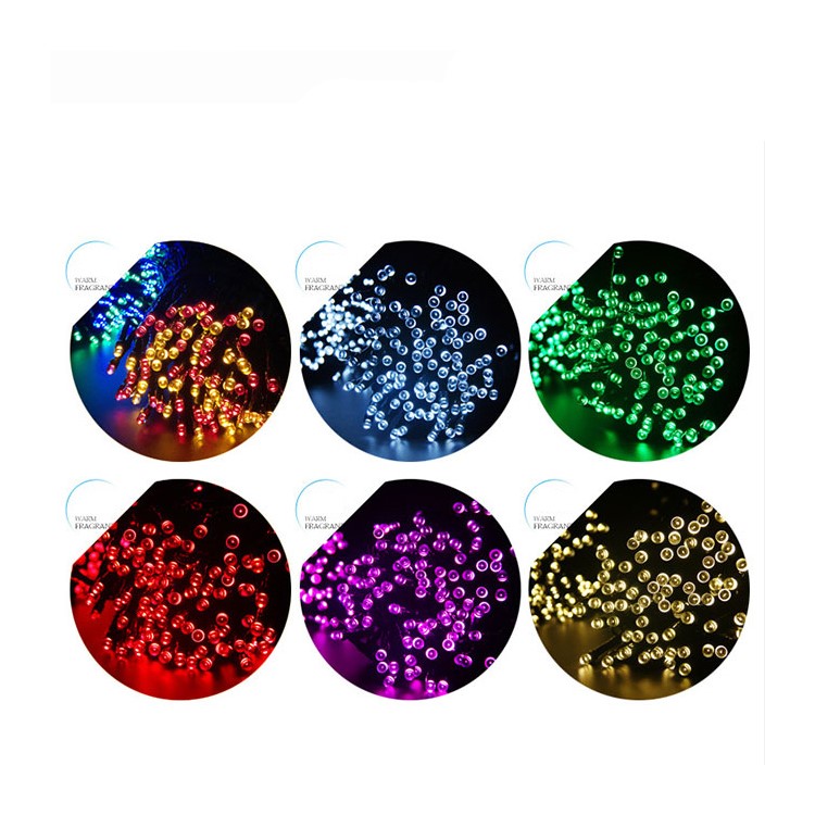12M 100-LED String Lights Solar Lights for Christmas Tree Wedding Holiday Celebration - Colorful-13