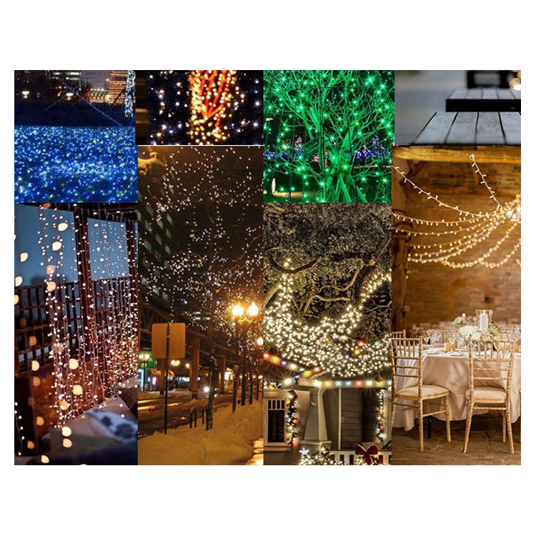 12M 100-LED String Lights Solar Lights for Christmas Tree Wedding Holiday Celebration - Colorful-14