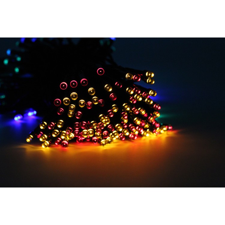 12M 100-LED String Lights Solar Lights for Christmas Tree Wedding Holiday Celebration - Colorful-9