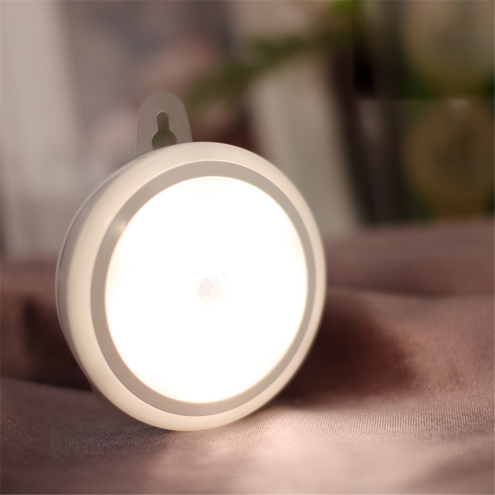 LIGHTMATES Battery Powered Cordless Motion Sensor LED Night Light CL018 - Silver Shell / White Light-1